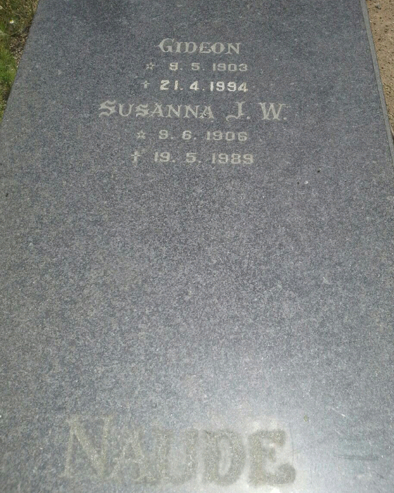 NAUDE Gideon 1903-1994 &amp; Susanna J.W. 1906-1989