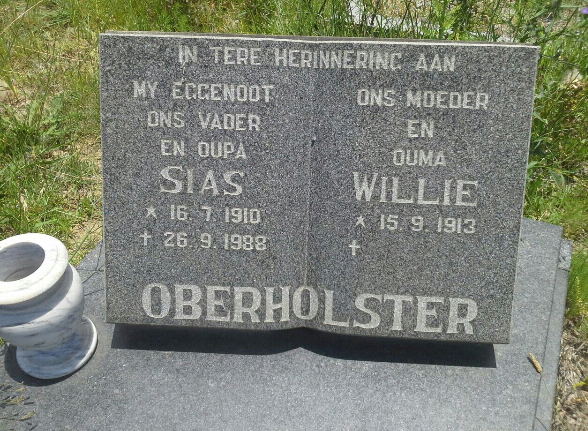 OBERHOLSTER Sias 1910-1988 &amp; Willie 1913-
