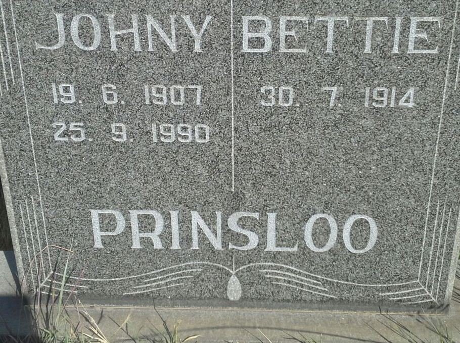 PRINSLOO Johny 1907-1990 &amp; Bettie 1914-