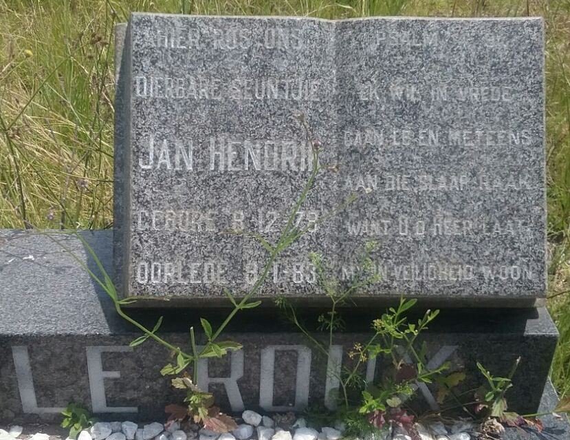 ROUX Jan Hendrik, le 1978-1983