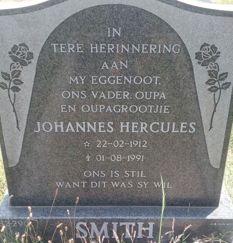 SMITH Johannes Hercules 1912-1991