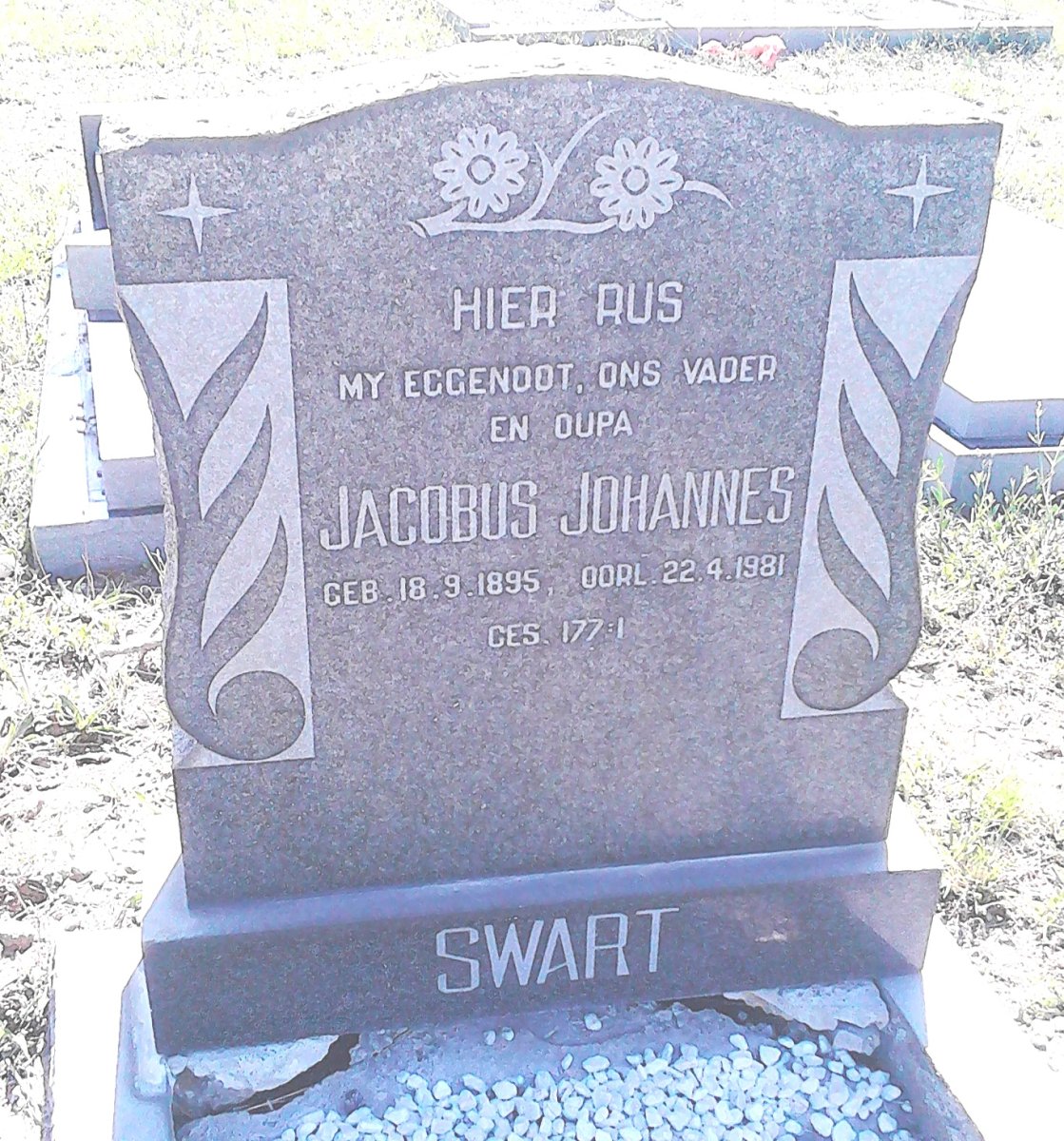 SWART Jacobus Johannes 1895-1981