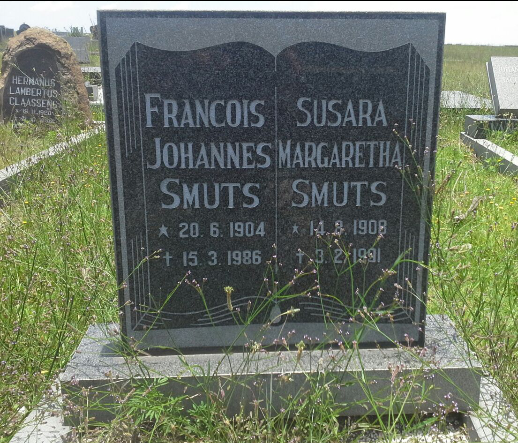 SMUTS Francois Johannes 1904-1986 &amp; Susara Margaretha 1908-19?1