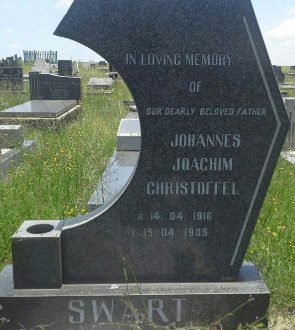 SWART Johannes Joachim Christoffel 1916-1985