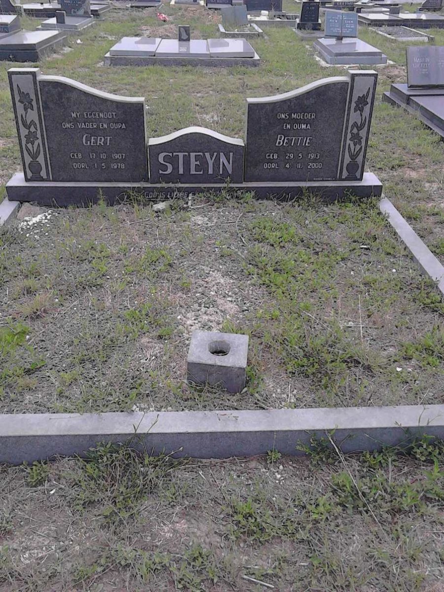 STEYN Gert 1907-1978 &amp; Bettie 1913-2000