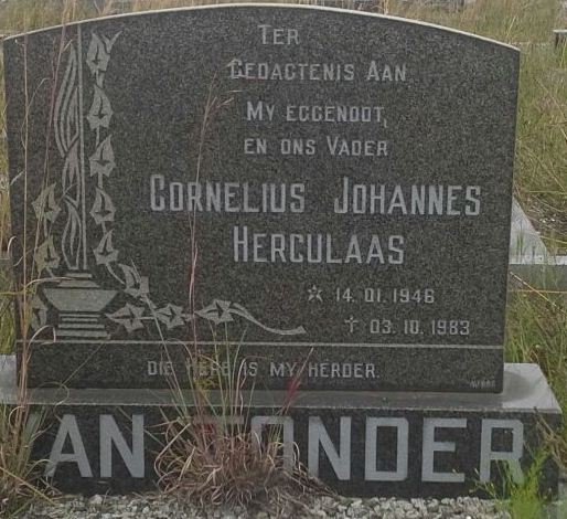 TONDER Cornelius Johannes Herculaas, van 1946-1983