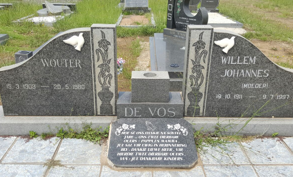 VOS Wouter, de 1909-1980 &amp; Willem Johannes 1911-1997