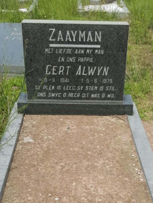 ZAAYMAN Gert Alwyn 1941-1979