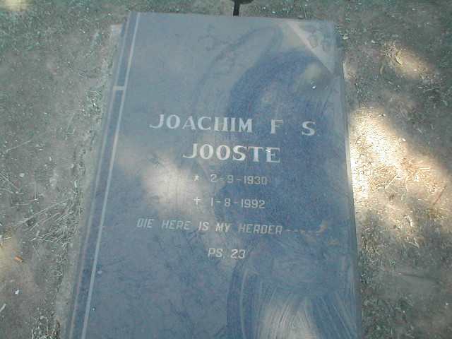 JOOSTE Joachim F.S. 1930-1992