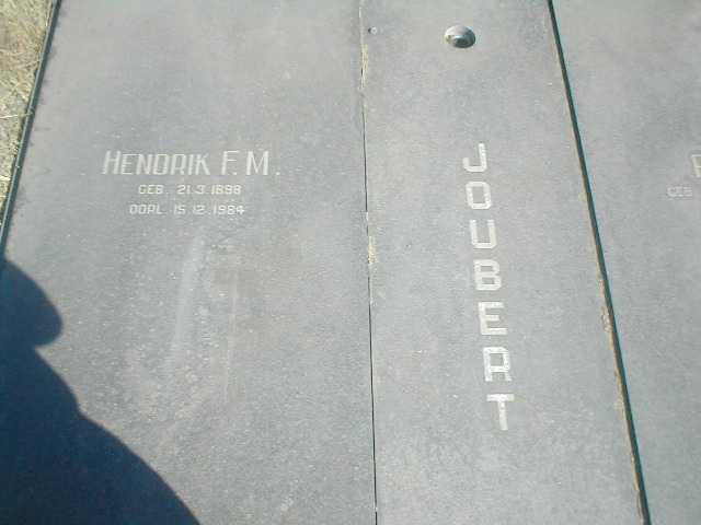 JOUBERT Hendrik F.M. 1898-1984