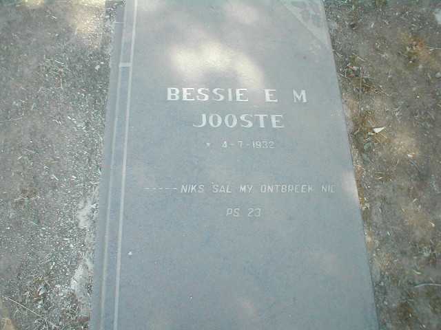 JOOSTE Bessie E.M. 1932-