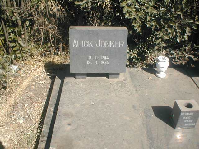 JONKER Alick 1914-1974
