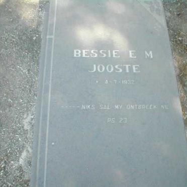 JOOSTE Bessie E.M. 1932-