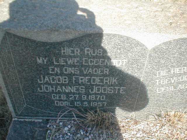 JOOSTE Jacob Frederik Johannes 1870-1957