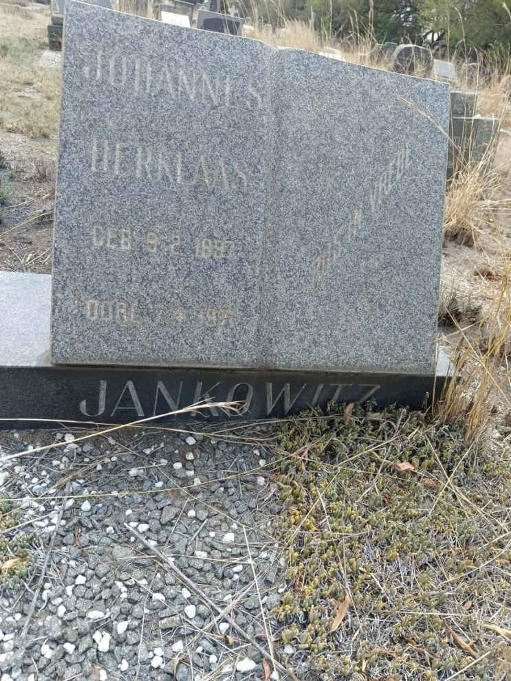 JANKOWITZ Johannes Herklaas 1897-1989