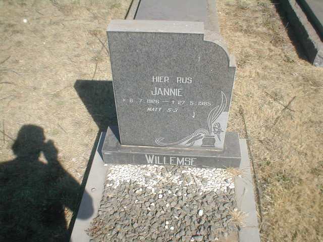 WILLEMSE Jannie 1926-1985