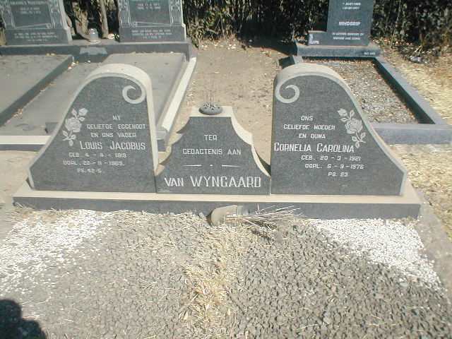 WYNGAARD Louis Jacobus, van 1919-1969 &amp; Cornelia Carolina 1921-1976