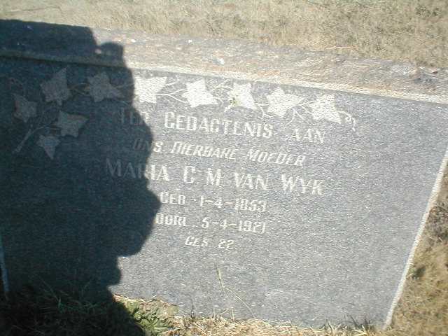 WYK Maria C.M., van 1853-1921
