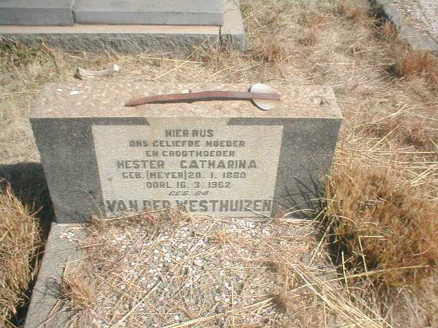 WESTHUIZEN Hester Catharina, van der geb. MEYER 1880-1962