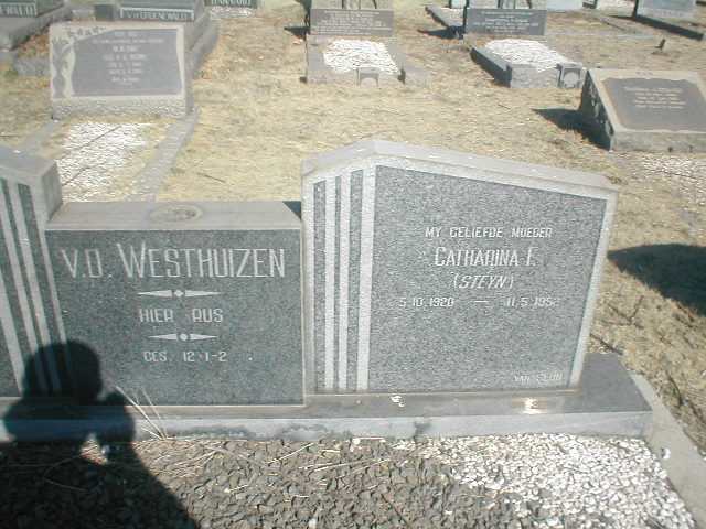 WESTHUIZEN Catharina F., v.d. nee STEYN 1920-1952