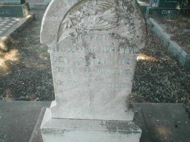 WELDON Willem J. 1891-1918