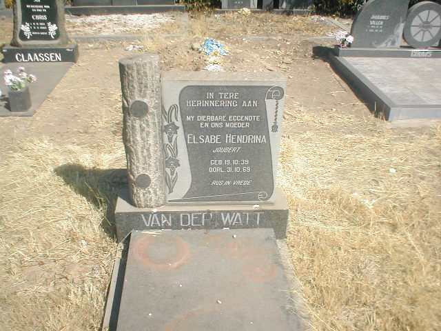 WATT Elsabe Hendrina, van der nee JOUBERT 1939-1969