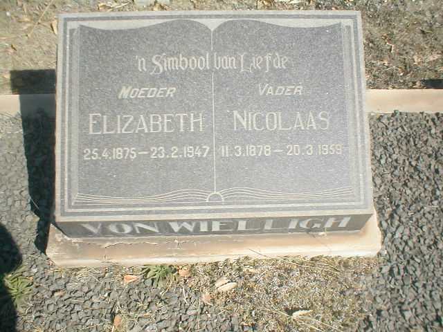 WIELLIGH Nicolaas, von 1878-1959 &amp; Elizabeth 1875-1947