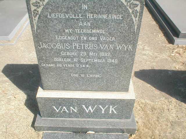 WYK Jacobus Petrus, van 1882-1948