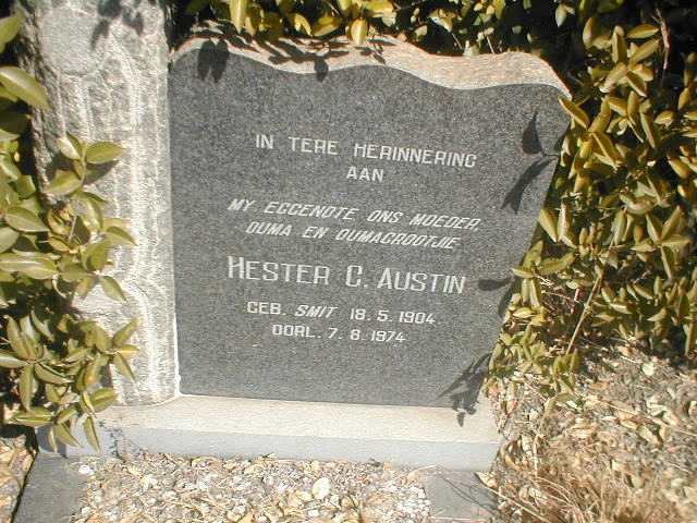 AUSTIN Hester C. nee SMIT 1904-1974