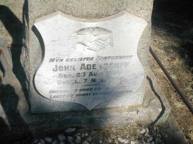 ADENDORFF John 1875-1918