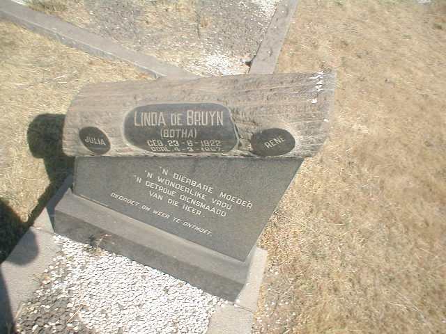 BRUYN Linda, de nee BOTHA 1922-1987
