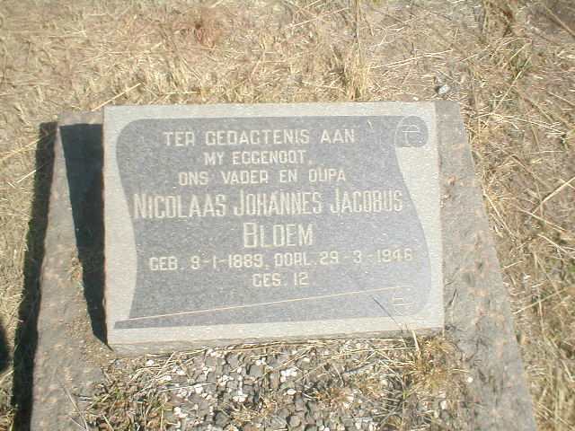 BLOEM Nicolaas Johannes Jacobus 1889-1946