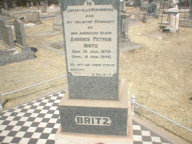 BRITZ Andries Petrus 1870-1945