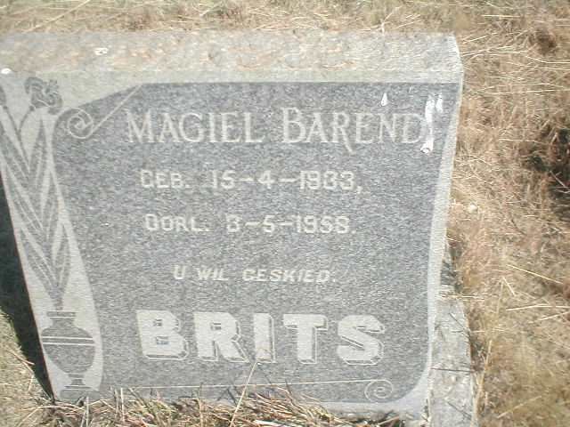 BRITS Magiel Barend 1933-1958