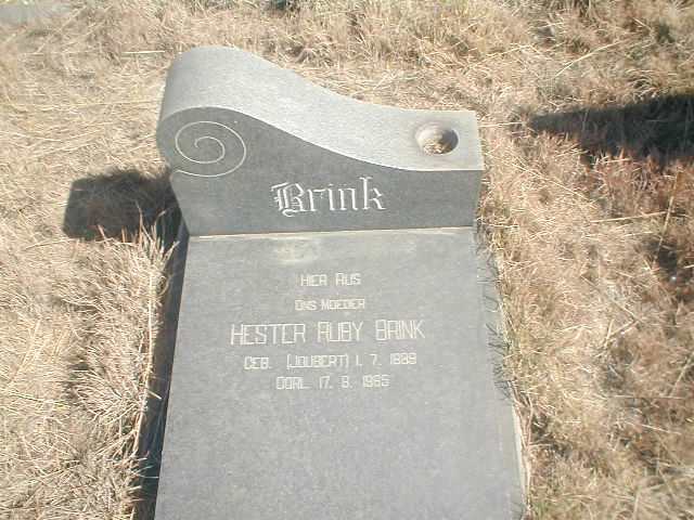 BRINK Hester Ruby geb. JOUBERT 1889-1965