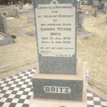 BRITZ Andries Petrus 1870-1945