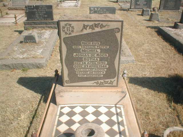 BOTHA Michiel Josias de Kock 1890-1946