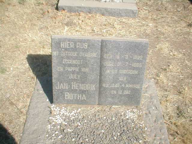 BOTHA Jan Hendrik 1922-1965