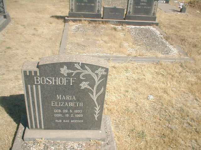 BOSHOFF Maria Elizabeth 1893-1989