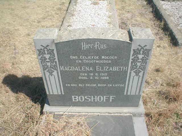 BOSHOFF Magdalena Elizabeth 1915-1988