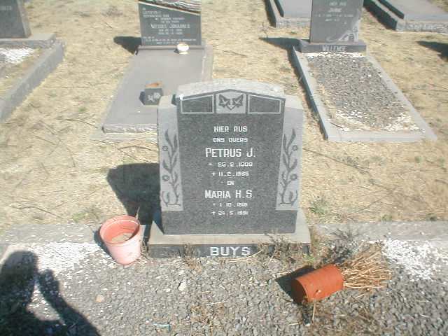 BUYS Petrus J 1905-1965 &amp; Maria H. S. 1918-1991