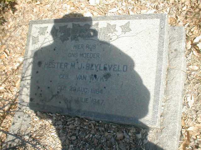 BEYLEVELD Hester M.J. geb. VAN WYK 1864-1947