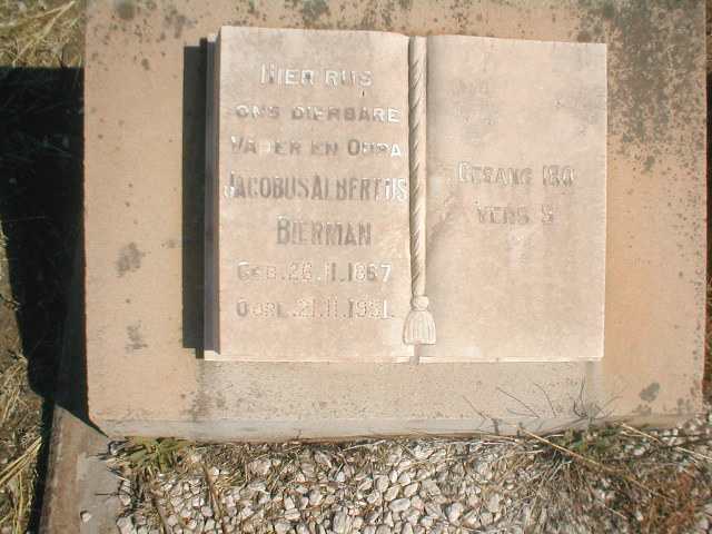 BIERMAN Jacobus Albertus 1867-1951