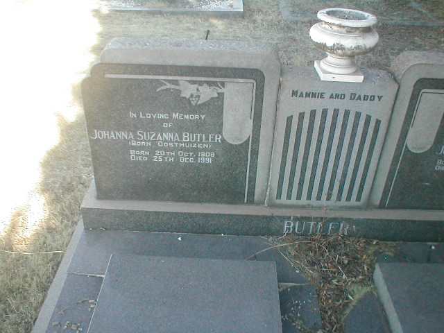 BUTLER Johanna Susanna geb. OOSTHUIZEN 1908-1991