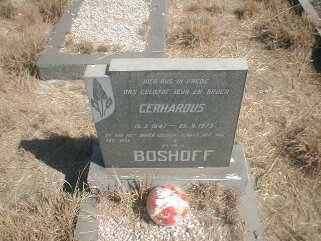 BOSHOFF Gerhardus 1947-1975