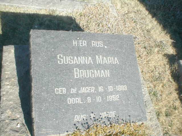BRUGMAN Susanna Maria nee DE JAGER 1883-1952