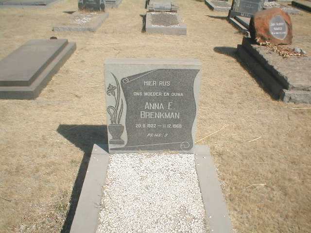 BRENKMAN Anna E. 1922-1968