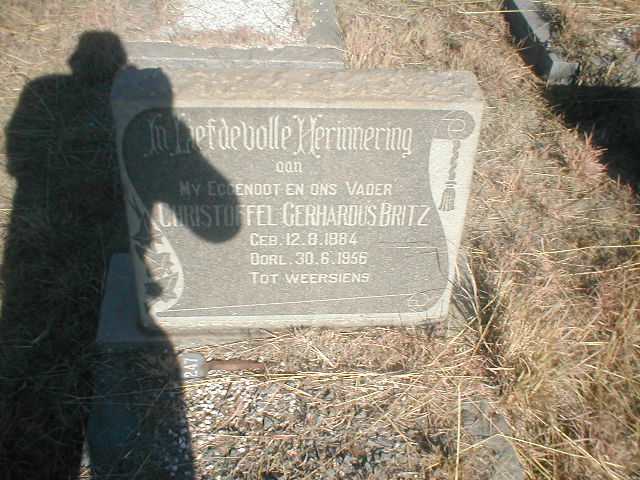 BRITZ Christoffel Gerhardus 1884-1956