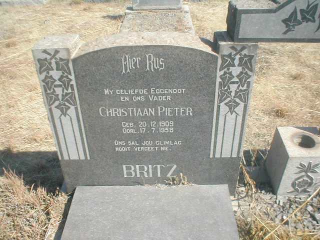 BRITZ Christiaan Pieter 1909-1958