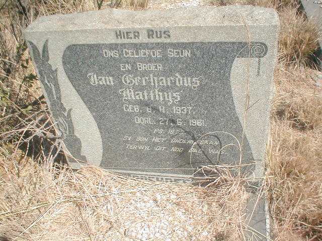 BOSHOFF Jan Gerhardus Matthys 1937-1981
